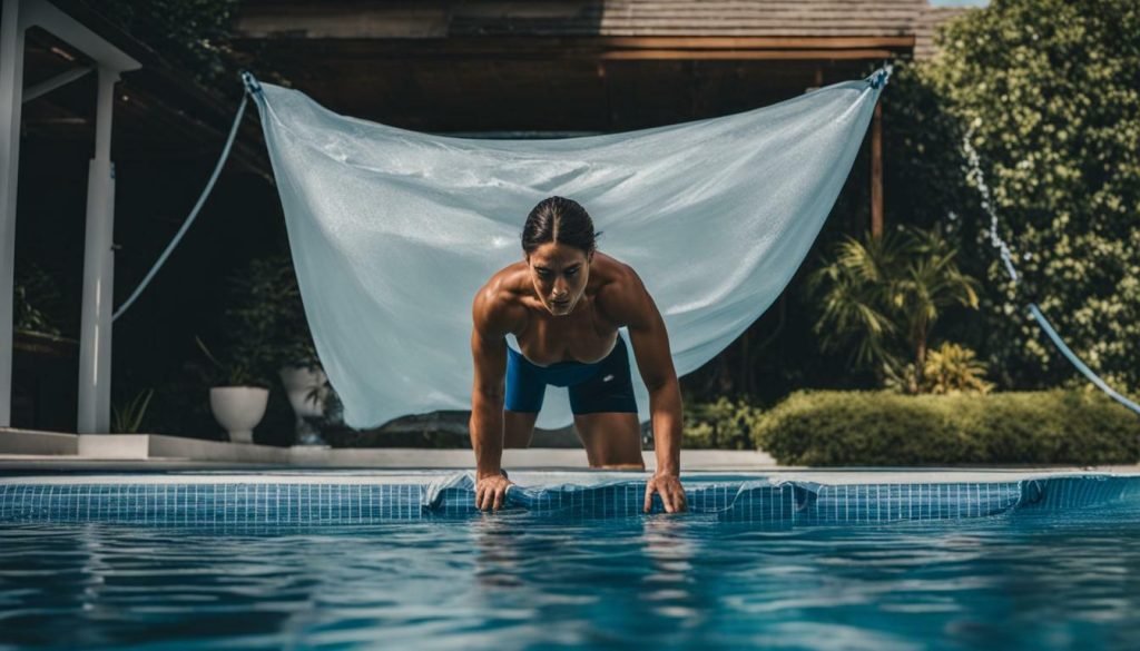 can you open a pool cover with water on it?