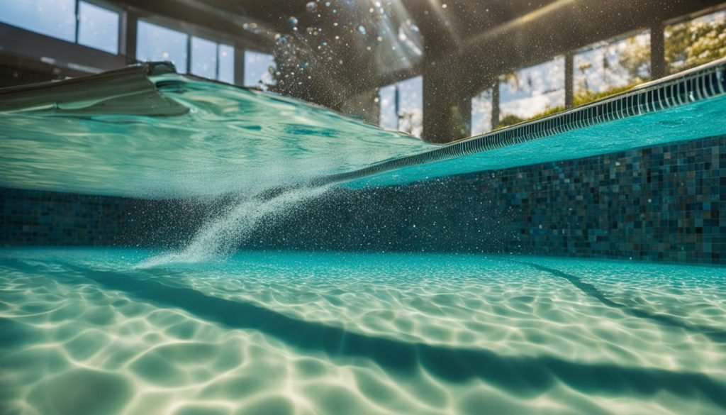 vacuuming pool floor