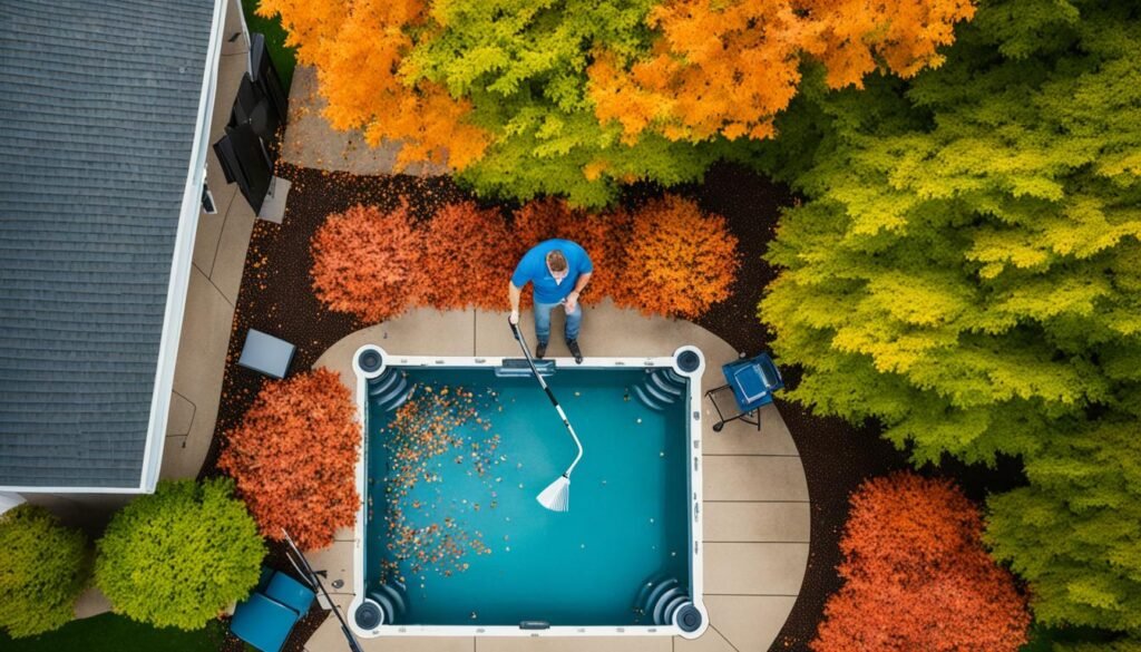 How do I keep my pool leaves from blowing under my cover?
